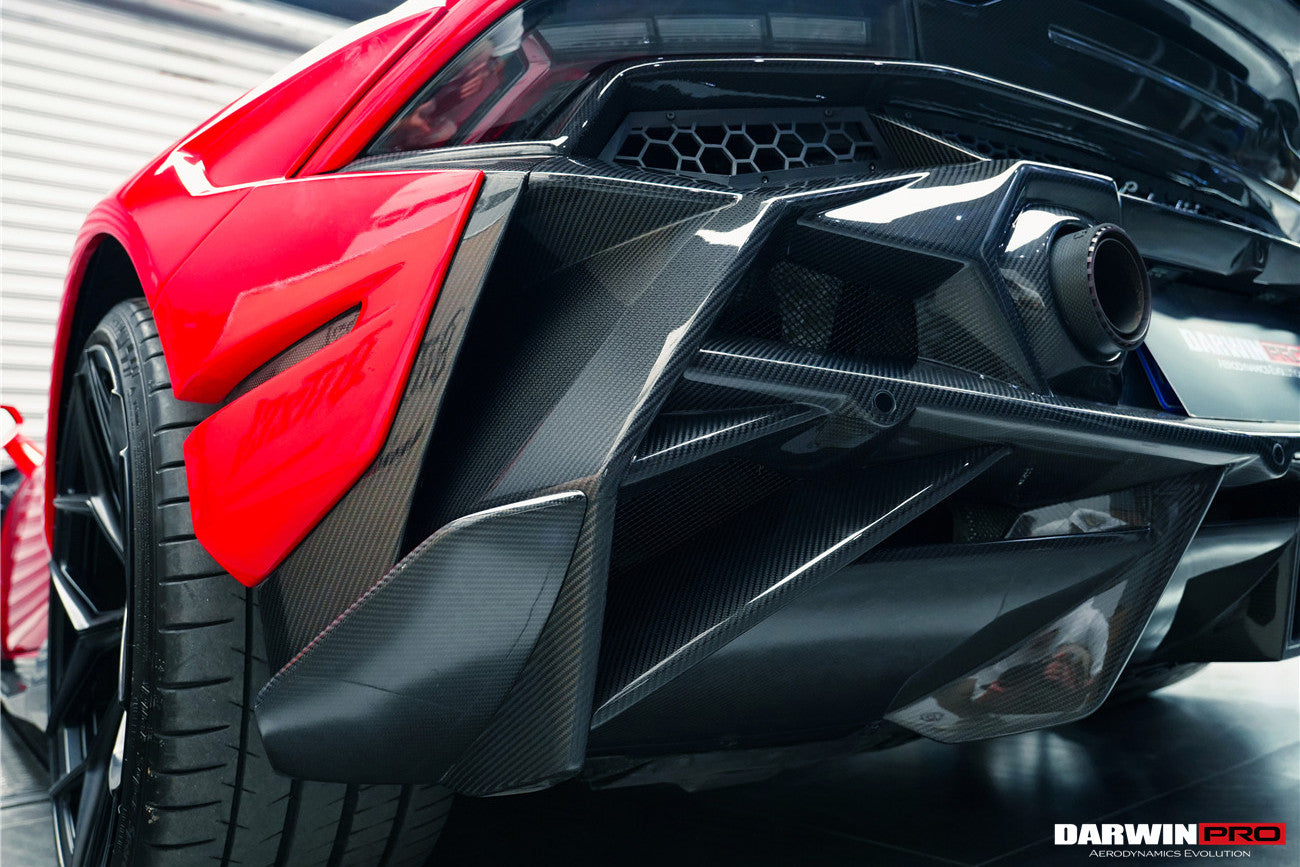 2015-2022 Lamborghini Huracan LP610 & LP580 & EVO BKSSII Style Rear Bumper - DarwinPRO Aerodynamics