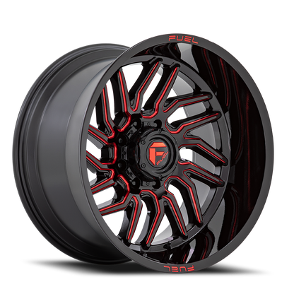Fuel Off-Road Hurricane D808 20x10 -18 5x127mm 71.5mm Gloss Black Red Milled