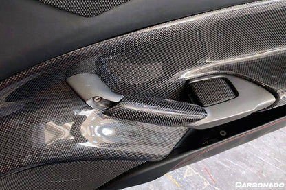 2015-2020 Ferrari 488 GTB Spyder OE Style Carbon Fiber Door Handle Interior - Carbonado Aero