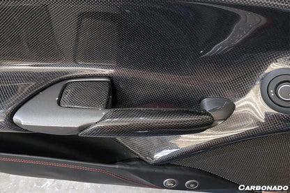 2015-2020 Ferrari 488 GTB Spyder OE Style Carbon Fiber Door Handle Interior - Carbonado Aero