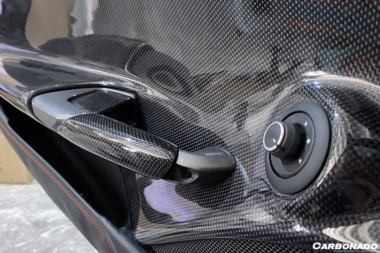 2015-2020 Ferrari 488 GTB Spyder OE Style Carbon Fiber Door Handle Interior - Carbonado Aero