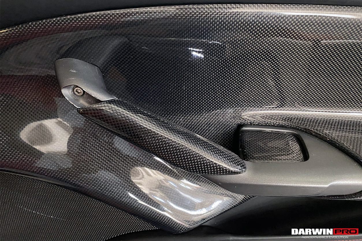 2015-2020 Ferrari 488 GTB/Spyder Carbon Fiber Door Handle Interior - DarwinPRO Aerodynamics