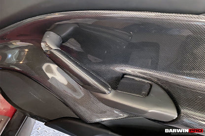 2015-2020 Ferrari 488 GTB/Spyder Carbon Fiber Door Handle Interior - DarwinPRO Aerodynamics
