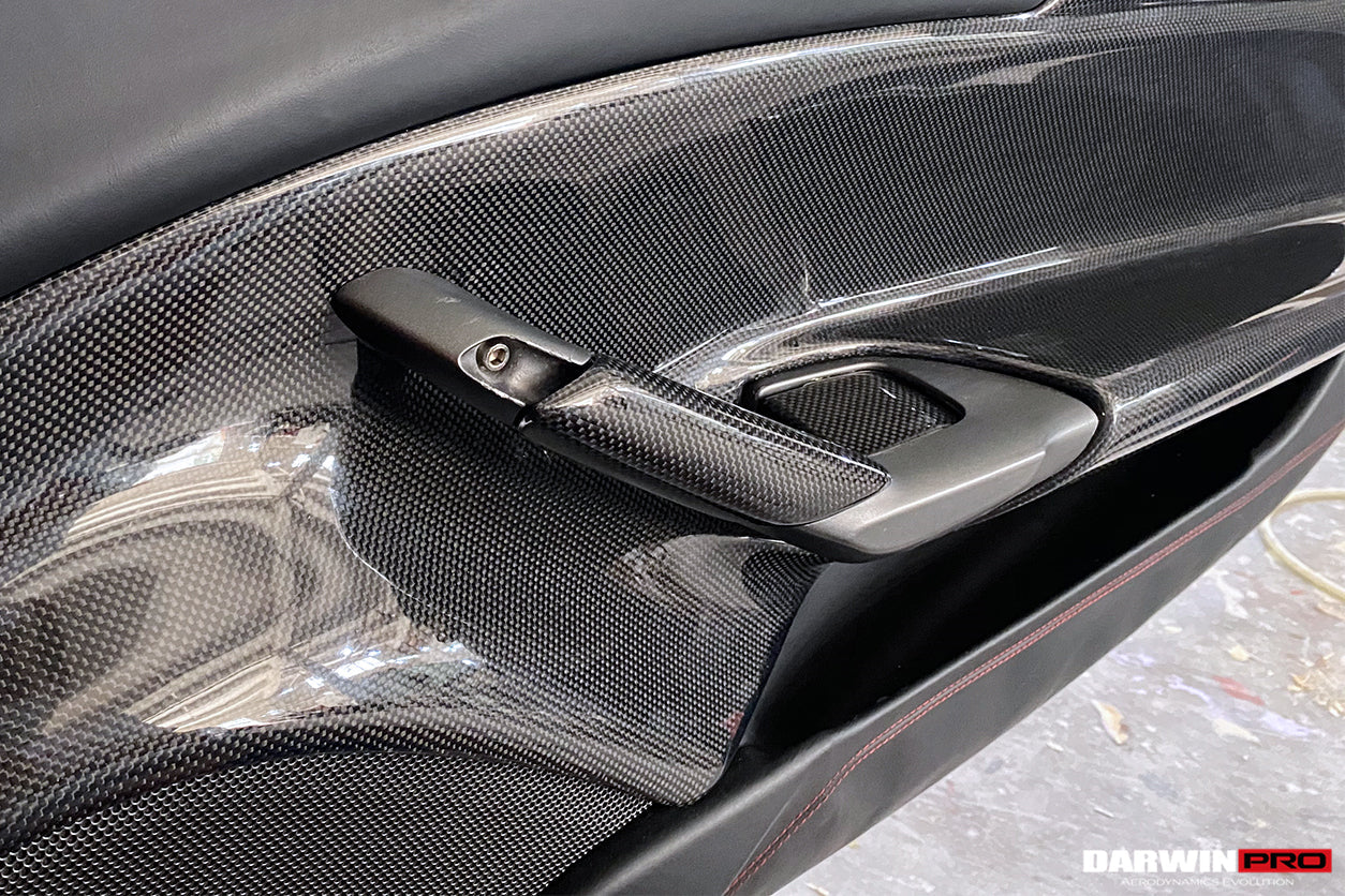 2015-2020 Ferrari 488 GTB/Spyder Carbon Fiber Door Handle Interior - DarwinPRO Aerodynamics