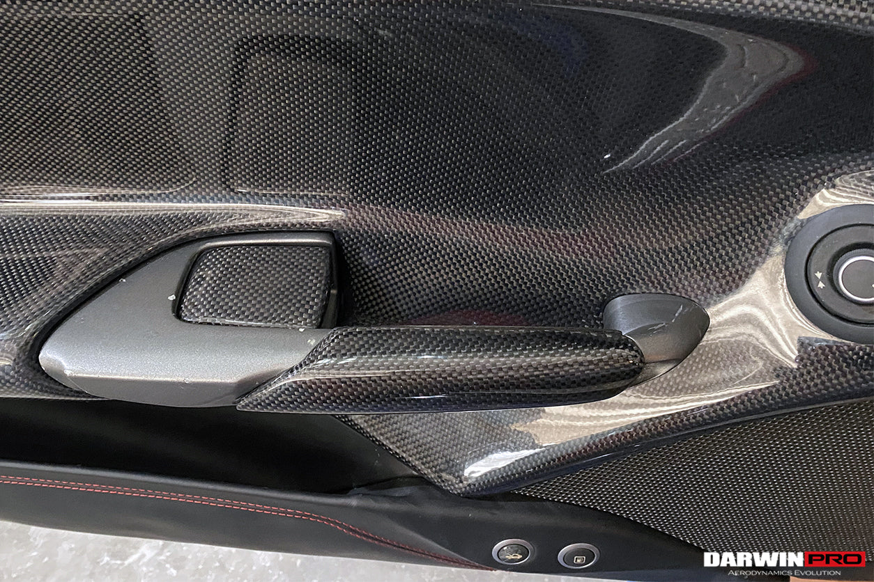 2015-2020 Ferrari 488 GTB/Spyder Carbon Fiber Door Handle Interior - DarwinPRO Aerodynamics