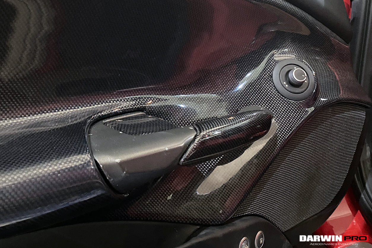 2015-2020 Ferrari 488 GTB/Spyder Carbon Fiber Door Handle Interior - DarwinPRO Aerodynamics