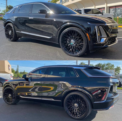 22" Azad AZ301 Gloss Black 5x112 ( Staggered Setup ) ( Set of 4 )