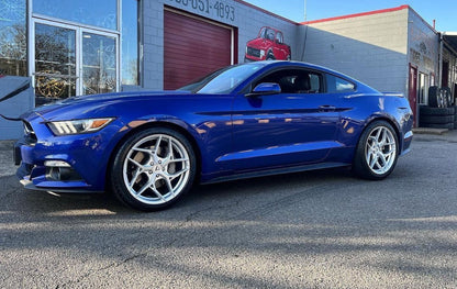 22" Azad AZ FF01 Brushed Silver 5x112 ( Staggered Setup ) ( Set of 4 )
