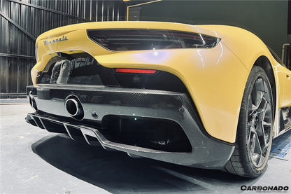 2020-UP Maserati MC20 OE Dry Carbon Fiber Rear Lip Diffuser - Carbonado