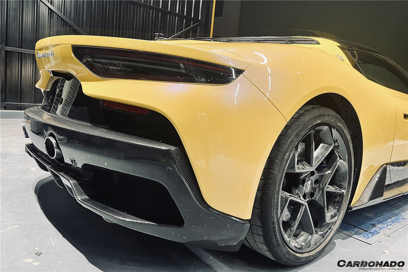 2020-UP Maserati MC20 OE Dry Carbon Fiber Rear Lip Diffuser - Carbonado
