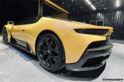 2020-UP Maserati MC20 OE Dry Carbon Fiber Side Skirts - Carbonado