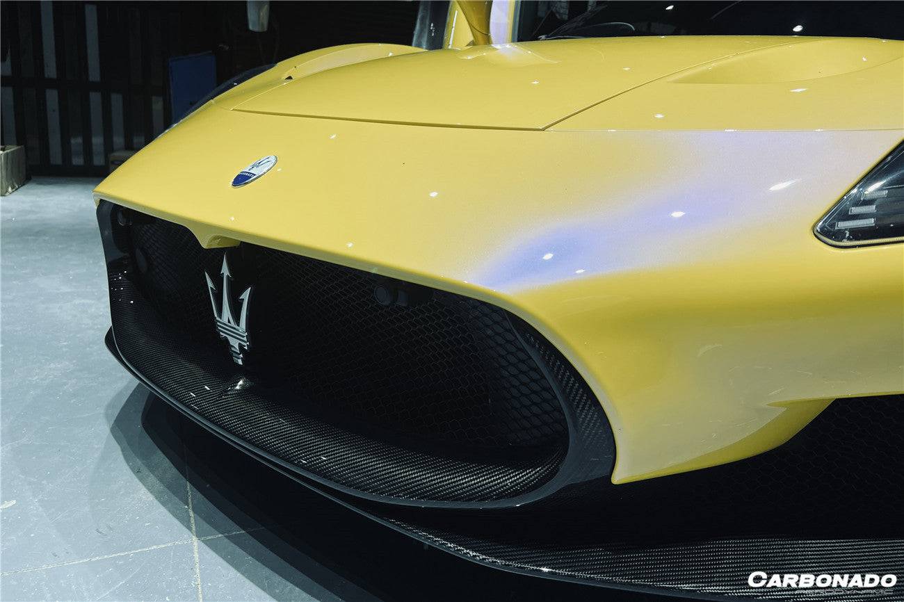 2020-2024 Maserati MC20 OEM Style DRY Carbon Fiber Front Lip - Carbonado Aero