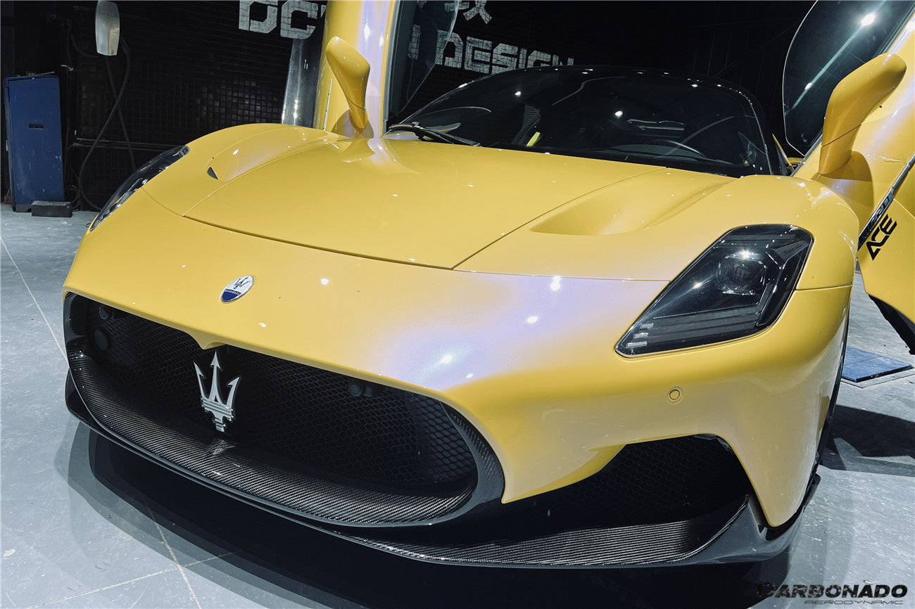 2020-UP Maserati MC20 OE Dry Carbon Fiber Front Lip - Carbonado