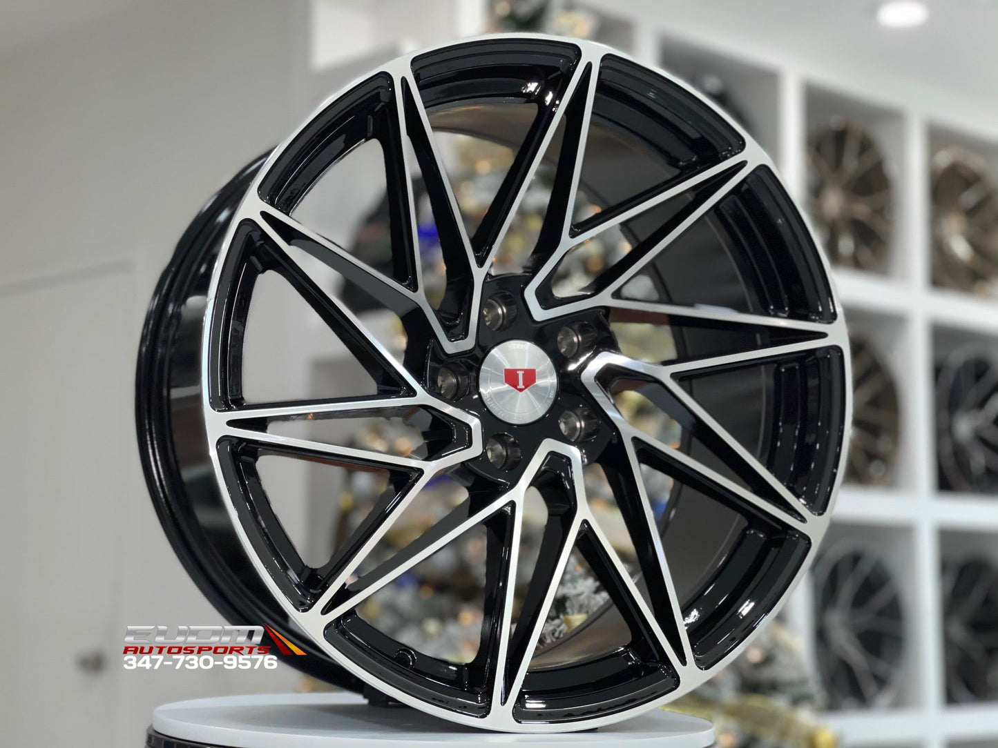 E1300 Black Machined Face 19x9.5 ET35 5.114 – (Square Set of 4)