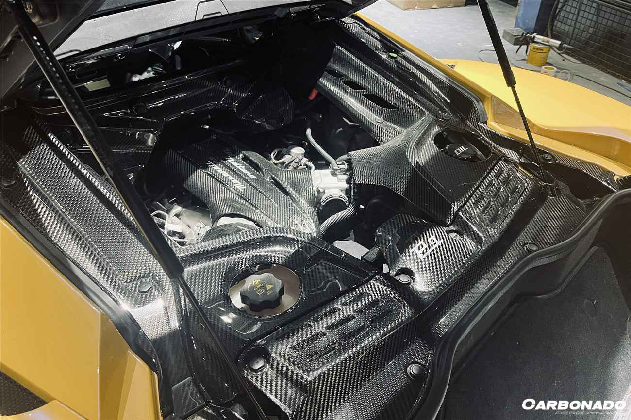 2020-UP Maserati MC20 Dry Carbon Fiber Engine Bay Room Interior - Carbonado