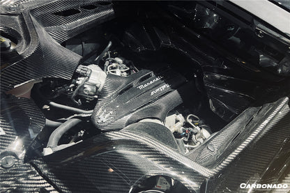 2020-UP Maserati MC20 Dry Carbon Fiber Engine Bay Room Interior - Carbonado