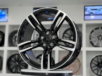 E1121 Black Machined Face 17x8 ET35 5x120 – (Square Set of 4)