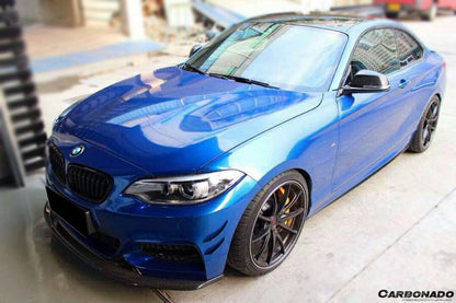2013-2016 BMW 2 Series F22/F23 EXOT Style Front Canards (M-Tech Only) - Carbonado