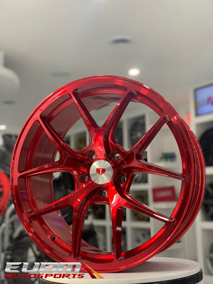 E005 Red 20in Staggered Set 8.5 ET35 / 9.5 ET35 5.114 (4 Wheels)