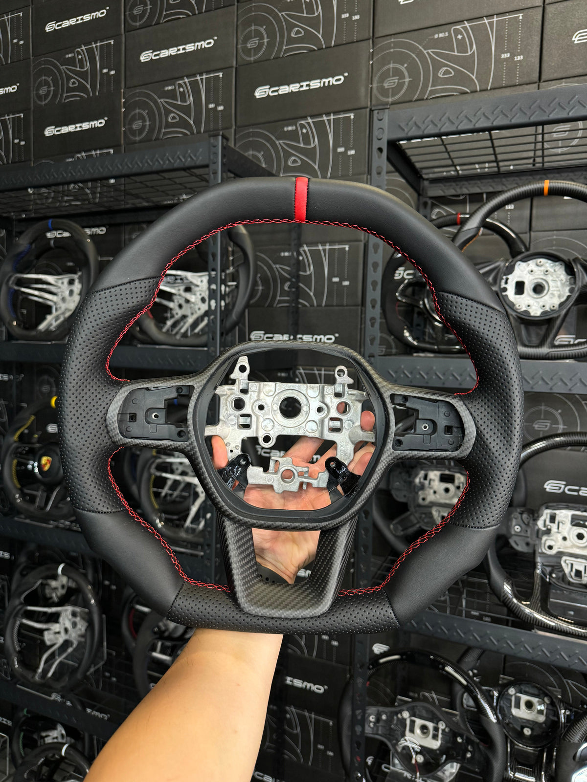 Carismo Steering Wheel For Honda Civic (FE) / Type R (FL5) - Signature - Full Leather - Smooth & Perforated Leather