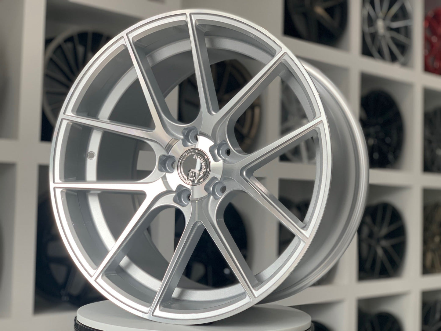 Aodhan AFF3 Gloss Silver Machined Face - 20x10.5 +45 5x114.3 (Square Set of 4)