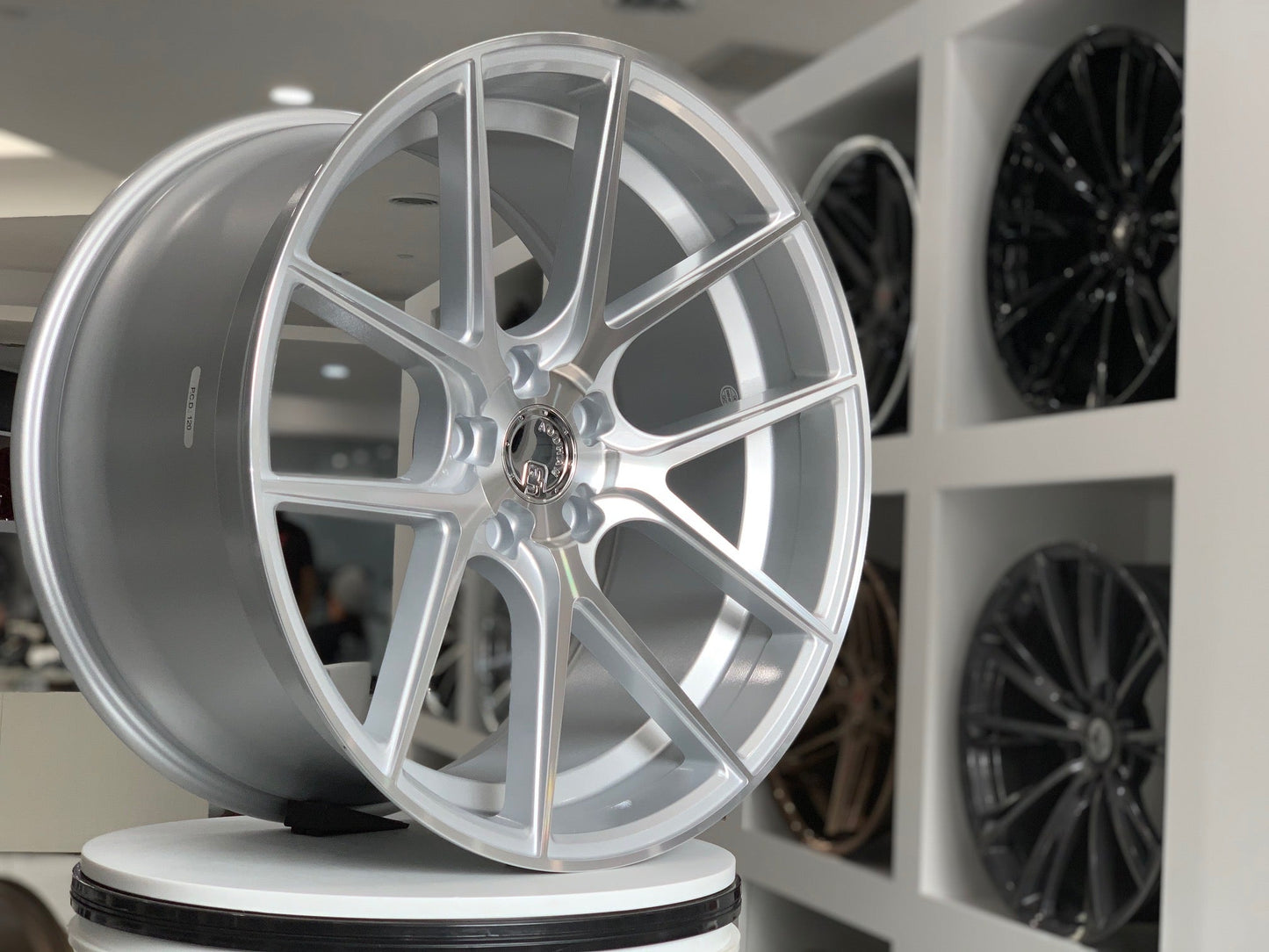 Aodhan AFF3 Gloss Silver Machined Face - 20x10.5 +45 5x114.3 (Square Set of 4)