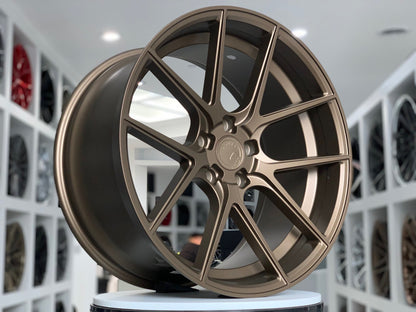 Aodhan AFF3 Matte Bronze - 20x9 +30 / 20x10.5 +35 5x120 (Staggered Set of 4)
