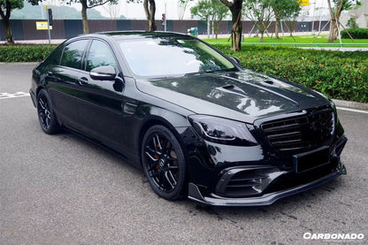 2017-2020 Mercedes Benz S63 W222 Sedan MSY Style Side Skirts - Carbonado