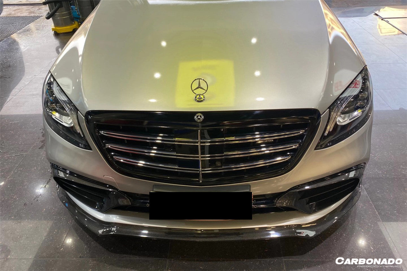 2017-2020 Mercedes Benz S63 W222 Sedan MSY Style Front Lip - Carbonado