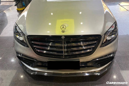 2017-2020 Mercedes Benz S63 AMG W222.2 Sedan MSY Style Carbon Fiber Front Lip - Carbonado
