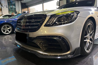 2017-2020 Mercedes Benz S63 AMG W222.2 Sedan MSY Style Carbon Fiber Front Lip - Carbonado