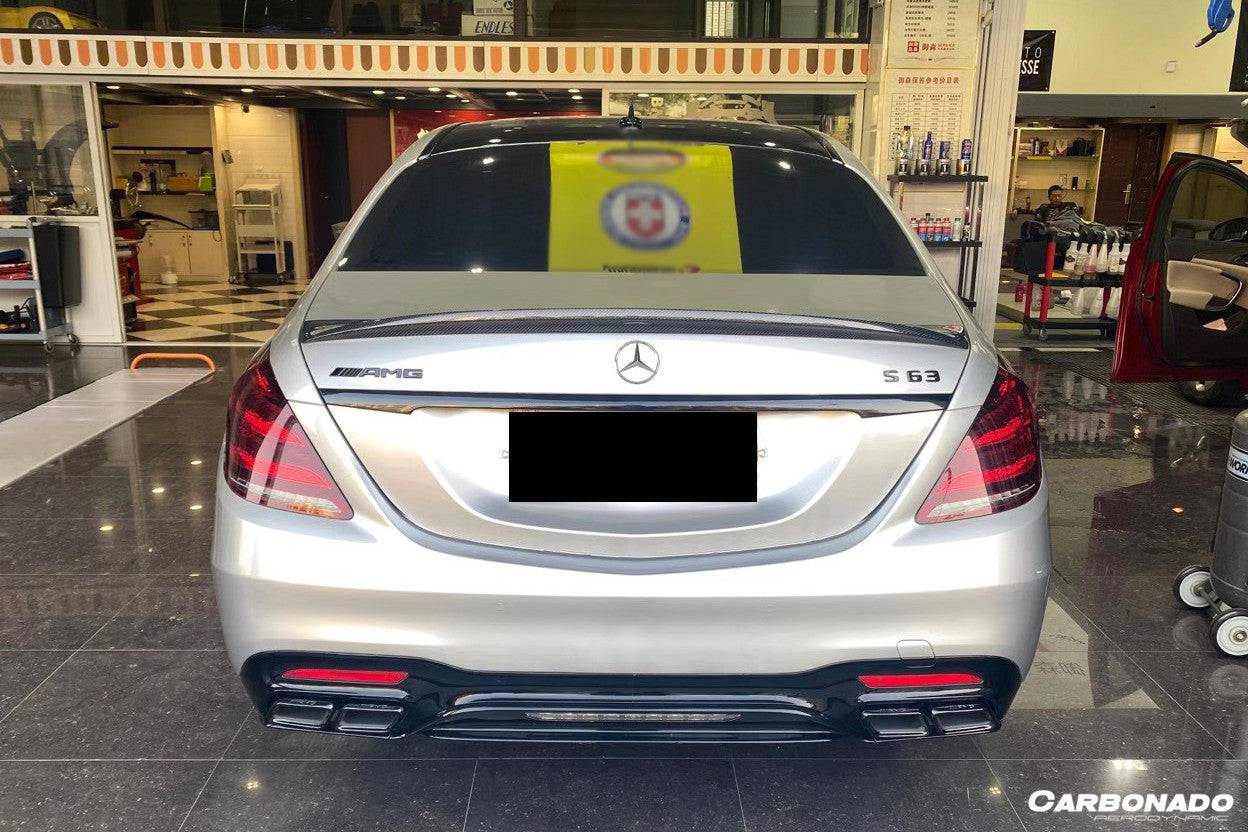 2014-2020 Mercedes Benz S63 AMG W222 Sedan MSY Style Carbon Fiber Trunk Spoiler - Carbonado