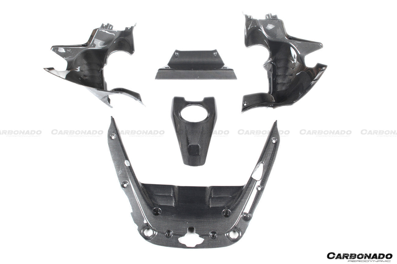 2020-UP Ferrari SF90 Stradale OE Style Autoclave Carbon Fiber Engine Interior - Carbonado