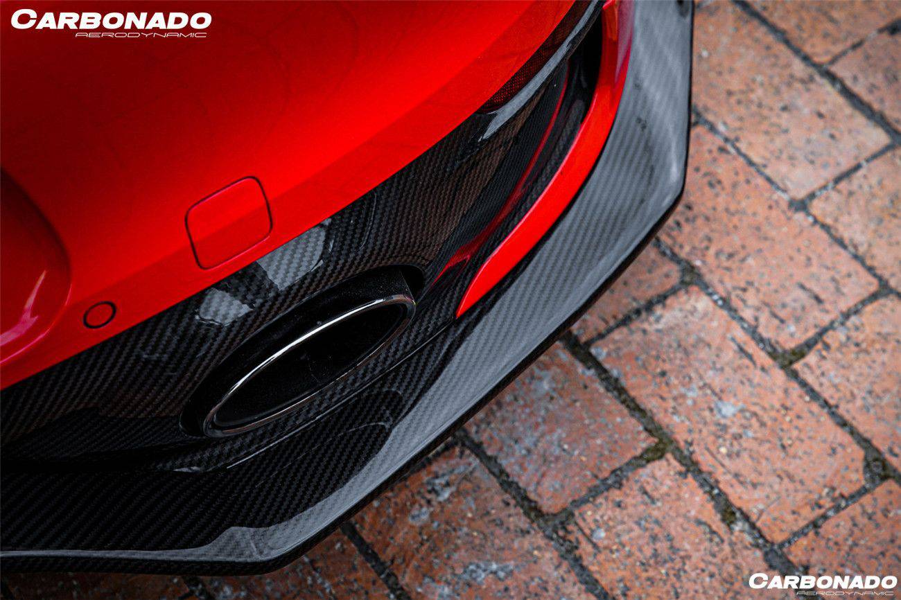 2019-2023 Porsche 911 992 Carrera/Targa Sport Design Bumper WP Style Dry Carbon Fiber Rear Lip - Carbonado Aero