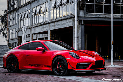 2019-2023 Porsche 911 992 Carrera/S/4/4S/Targa/Cabriolet WP Style Dry Carbon Fiber Side Skirts - Carbonado