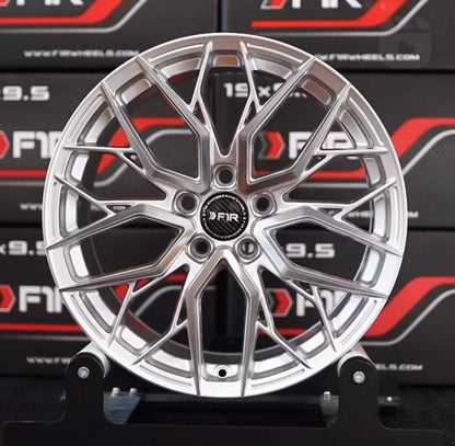 F1R FS3 19" 19x8.5 ET35 / 19x9.5 ET38 Machine Silver 5x114 – ( Staggered Set of 4 )