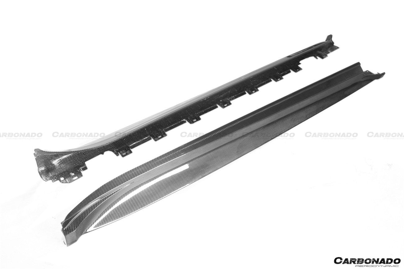 2019-2022 Porsche Taycan/4/4S/GTS/TURBO OD Style Side Skirts - Carbonado