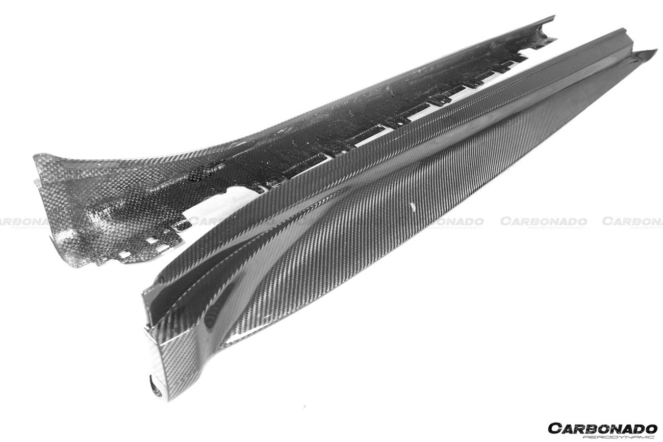 2019-2022 Porsche Taycan/4/4S/GTS/TURBO OD Style Side Skirts - Carbonado