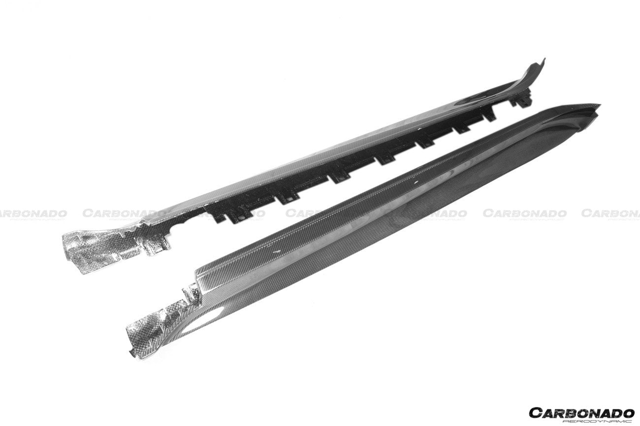 2019-2022 Porsche Taycan/4/4S/GTS/TURBO OD Style Side Skirts - Carbonado