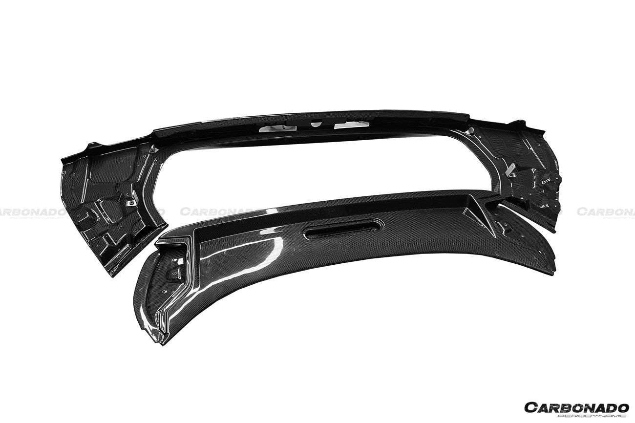2020-UP Ferrari SF90 Stradale Assetto Fiorano Style Autoclave Carbon Fiber Trunk Spoiler - Carbonado