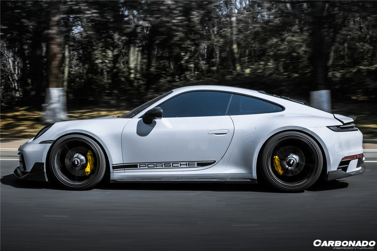 2019-2023 Porsche 911 992 Carrera/Targa Sport Design Bumper WP Style Dry Carbon Fiber Rear Lip - Carbonado
