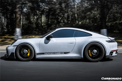 2019-2023 Porsche 911 992 Carrera/Targa Sport Design Bumper WP Style Dry Carbon Fiber Rear Lip - Carbonado