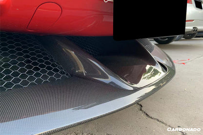 2020-UP Ferrari SF90 Stradale OE Style Autoclave Carbon Fiber Front Bumper Middle Air Vents - Carbonado