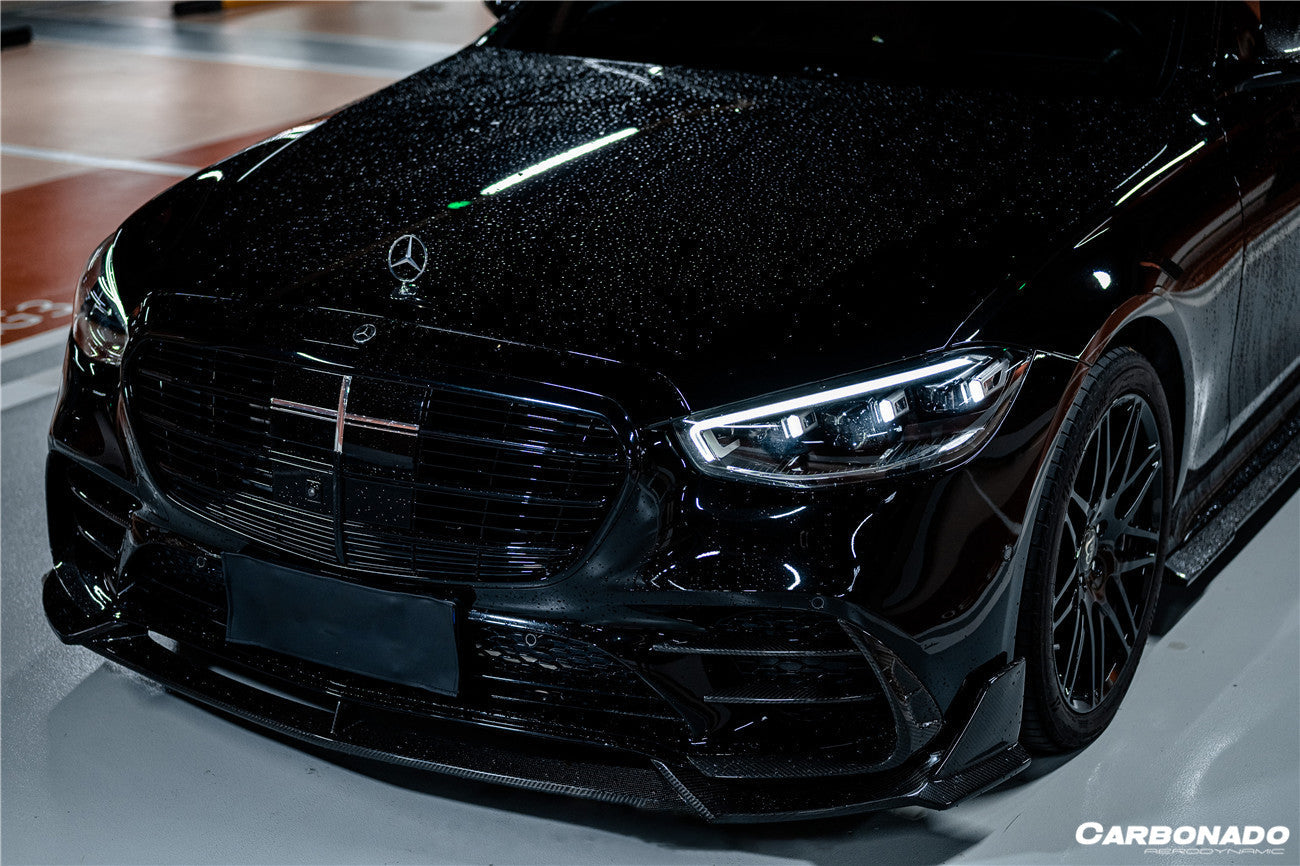 2021-UP Mercedes Benz S Class W223 4Matic Sedan MSY Style Front Bumper Vents - Carbonado