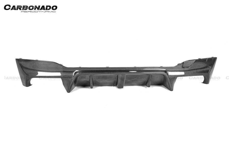 2018-2023 BMW F90 M5 D3 Style Carbon Fiber Rear Lip w/ Caps - Carbonado Aero