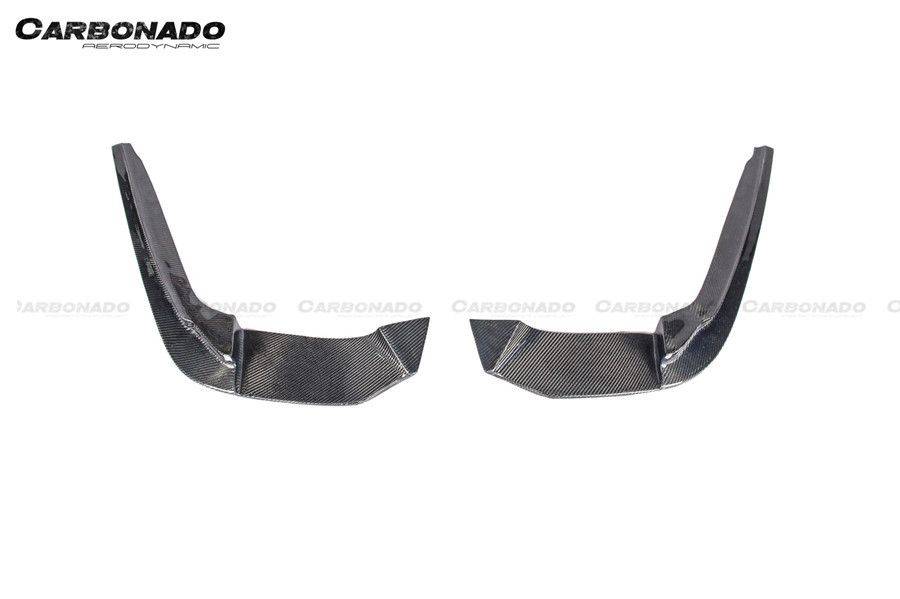 2018-2023 BMW F90 M5 D3 Style Carbon Fiber Rear Lip w/ Caps - Carbonado Aero