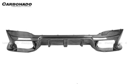 2018-2023 BMW F90 M5 D3 Style Carbon Fiber Rear Lip w/ Caps - Carbonado Aero
