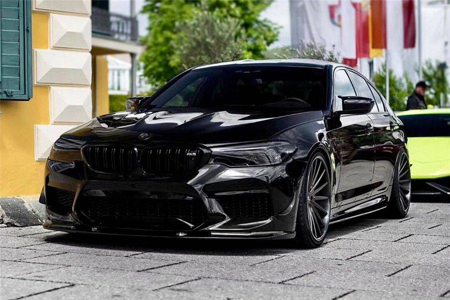 2018-2020 BMW F90 M5 And Competition D3 Style Carbon Fiber Front Lip (NOT LCI) - Carbonado Aero