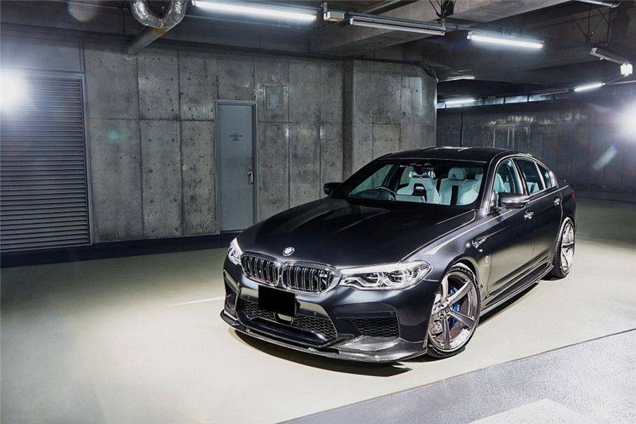 2018-2020 BMW F90 M5 And Competition D3 Style Carbon Fiber Front Lip (NOT LCI) - Carbonado Aero