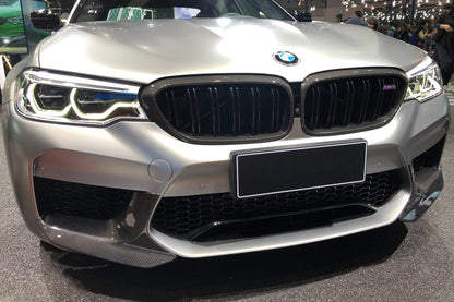 2018-2020 BMW F90 M5 And Competition MP Style Carbon Fiber Front Splitters (NOT LCI) - Carbonado Aero